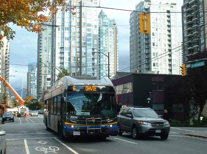 Coast Mountain Bus New Flyer E40LFR trolley 2204